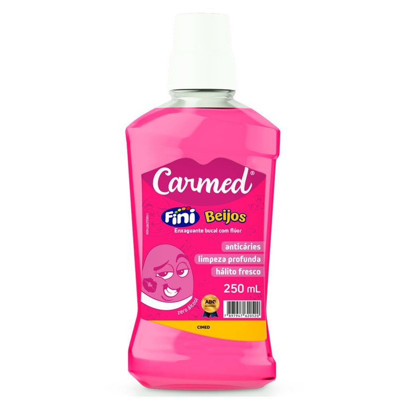 exaguante bucal carmed fini beijos 250ml