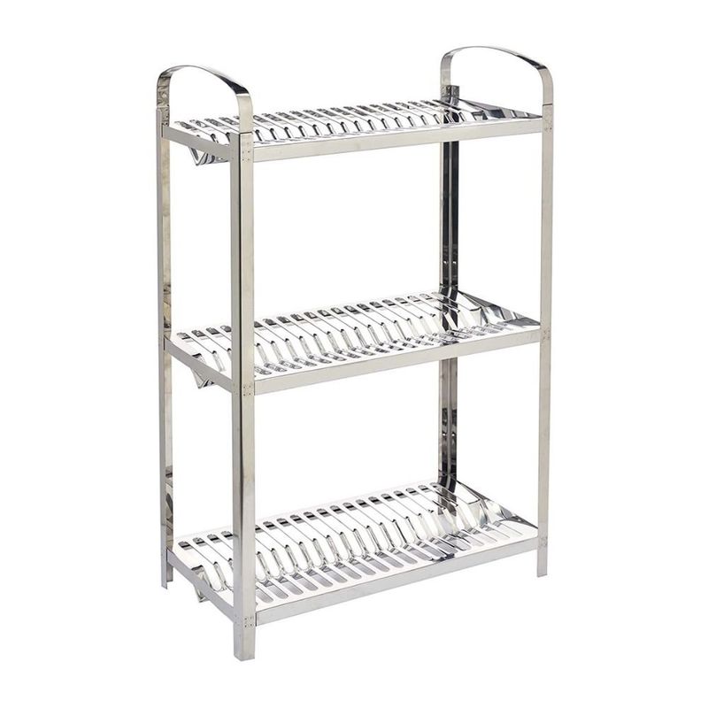 escorredor de louças brinox capacidade 60 pratos aço inox 80cm 2099/260 (mp)