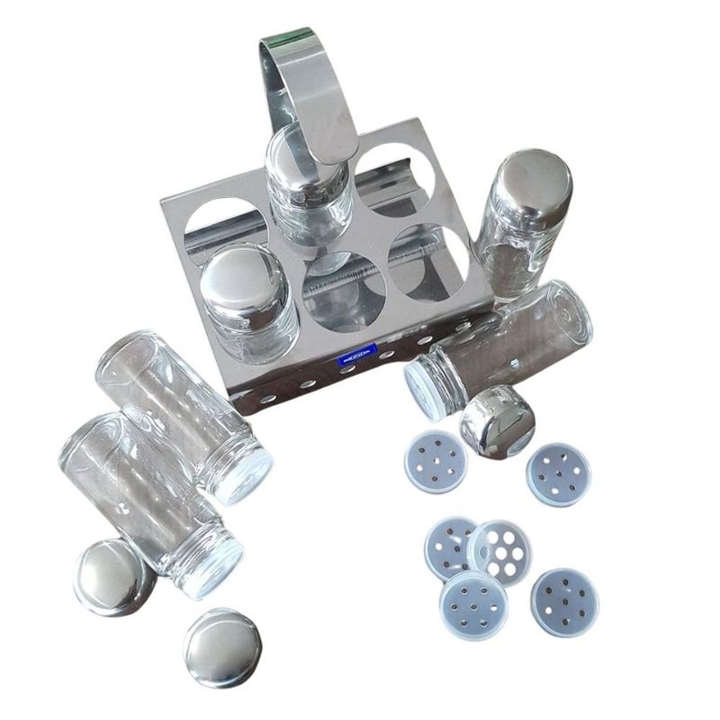 porta condimentos brinox 7 peças parma aço inox 1565/100 (mp)