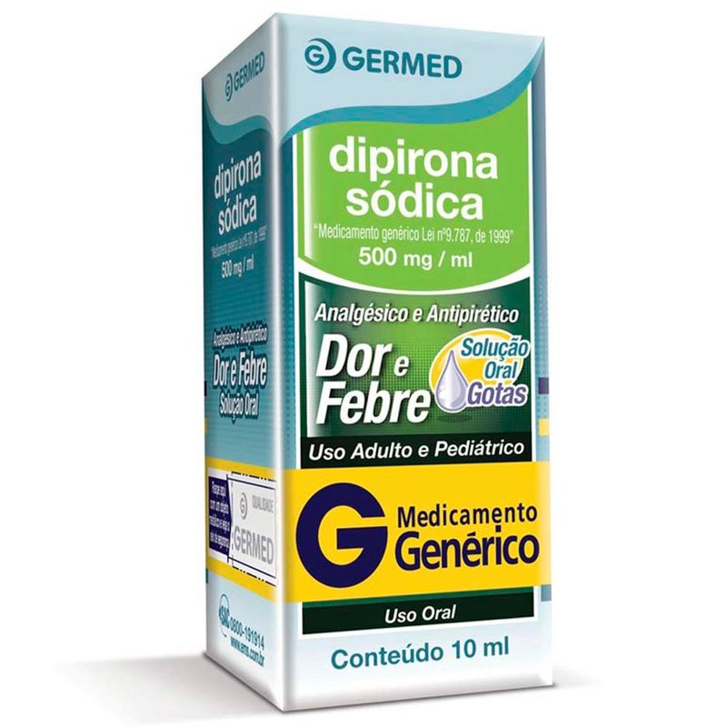 dipirona sódica 500mg/ml 10ml solução oral gotas germed