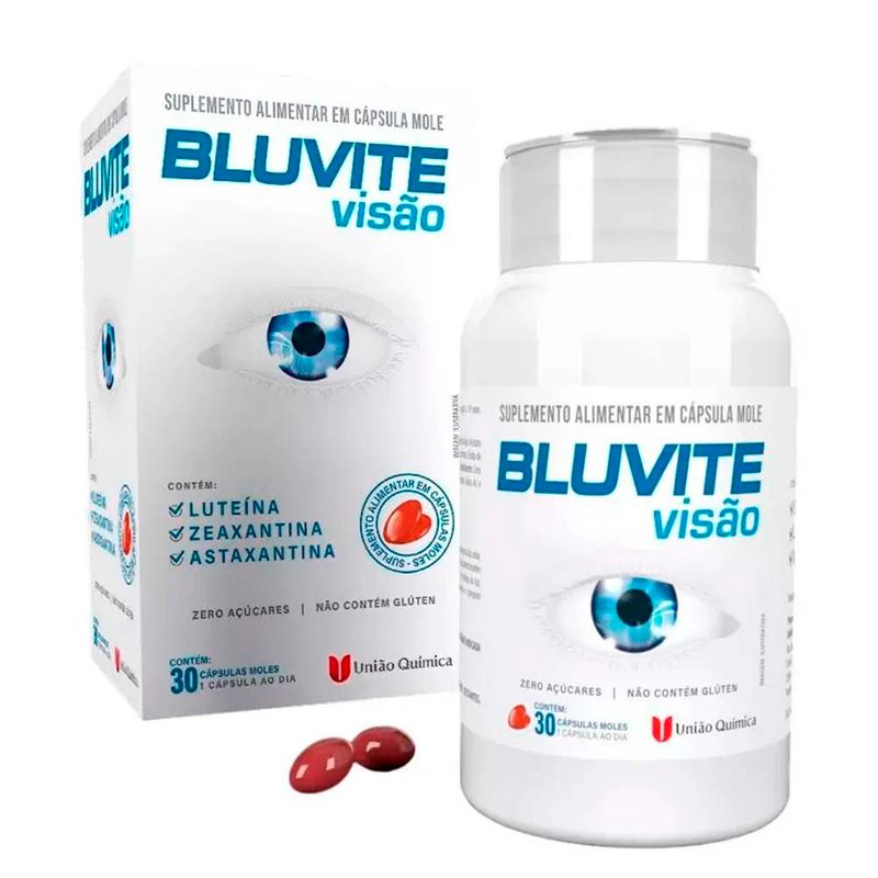 bluvite polivitamínico para visão 30 cápsulas moles união química