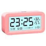 relógio de mesa digital yn clock rosa sdksd330 (mp)