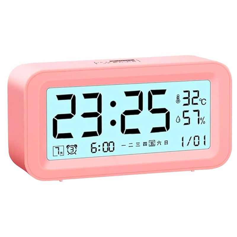 relógio de mesa digital yn clock rosa sdksd330 (mp)
