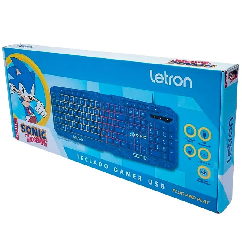 teclado gamer usb letron sonic led (mp)