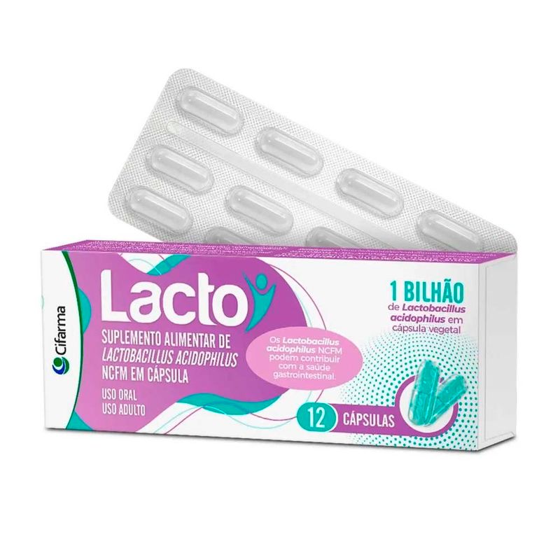 lacto lactobacillus acidophilus ncfm 12 cápsulas cifarma