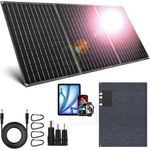 painel solar portátil 30w dobrável 18v à prova d'água preto a-bi