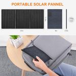 painel solar portátil 30w dobrável 18v à prova d'água preto a-bi