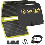 carregador solar portátil snjack 40w dobrável etfe ip67 usbc pd30 preto a-bi