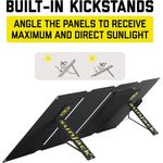 carregador solar portátil snjack 40w dobrável etfe ip67 usbc pd30 preto a-bi