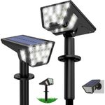 luzes de spot solar outdoor 53 leds ip65 3 modos auto branco a-bi