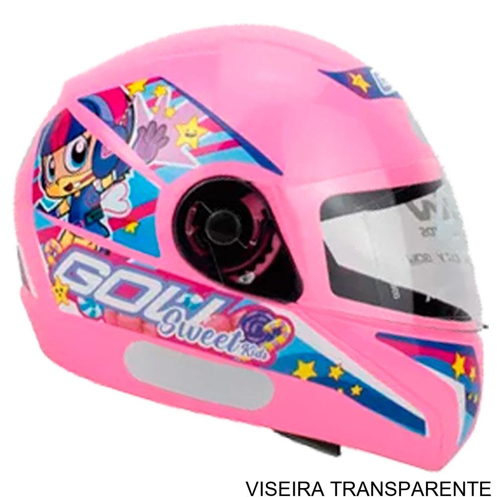 Capacete Infantil Gow Interlagos Sweet Rosa 54