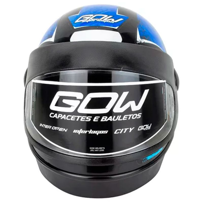 capacete gow interlagos preto e azul 56 (mp)