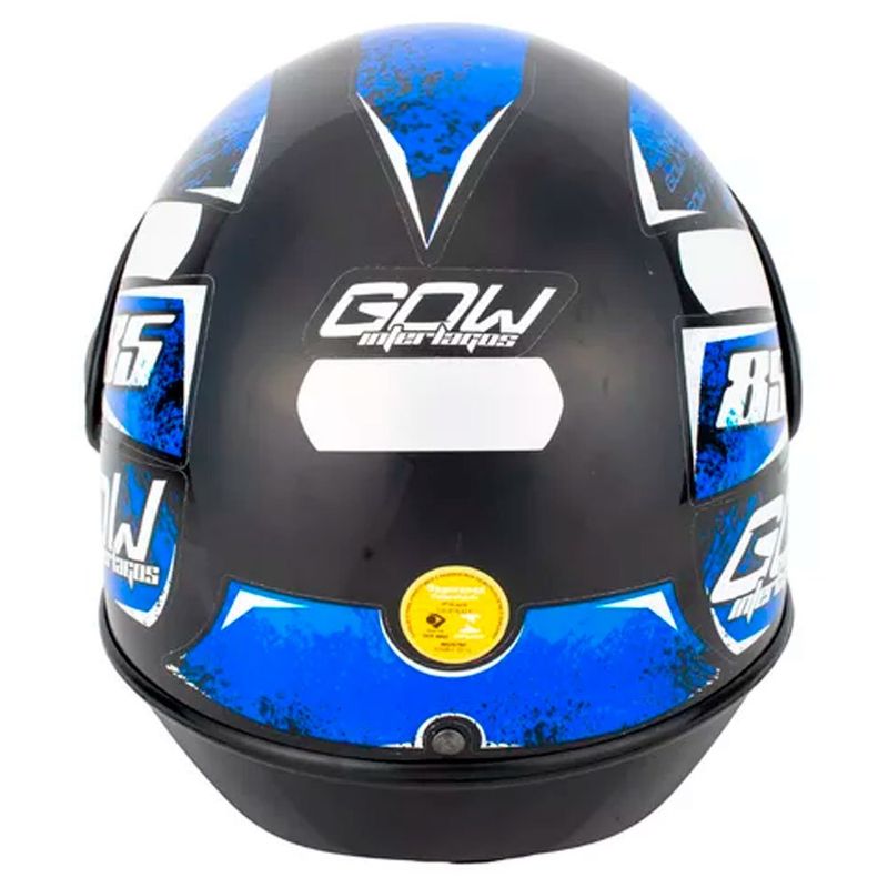 capacete gow interlagos preto e azul 56 (mp)