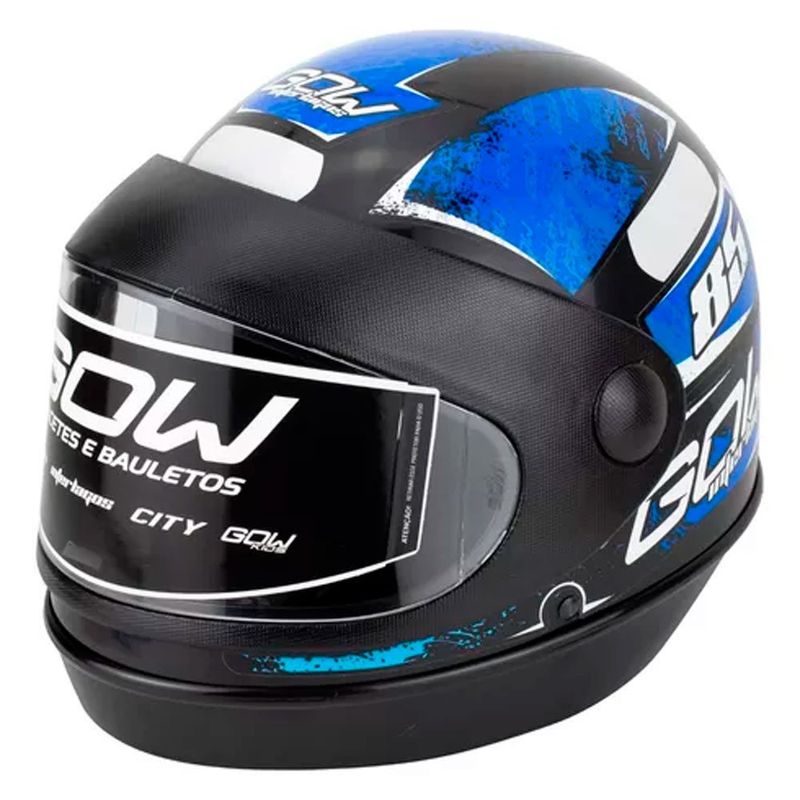 capacete gow interlagos preto e azul 56 (mp)