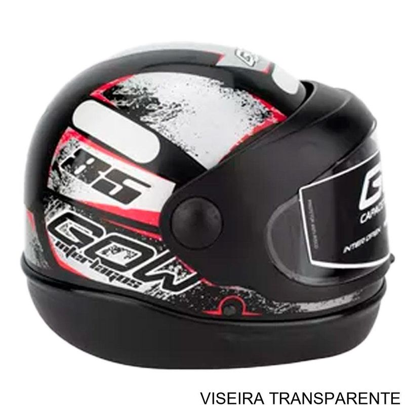 capacete gow interlagos preto e prata 56 (mp)