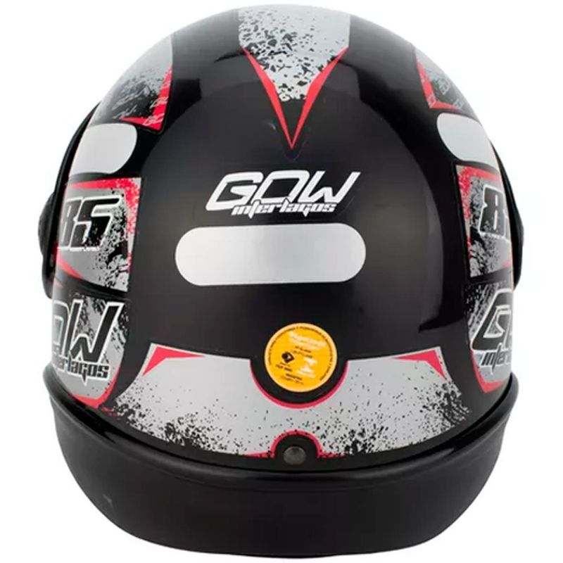 capacete gow interlagos preto e prata 56 (mp)