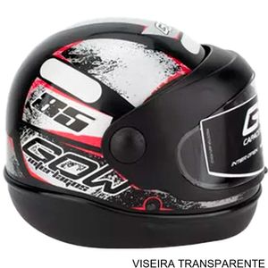 Capacete Gow Interlagos Preto E Prata 62 (MP)