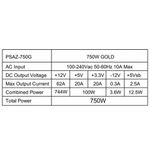 fonte azza atx 750w 80 plus gold modular (mp)