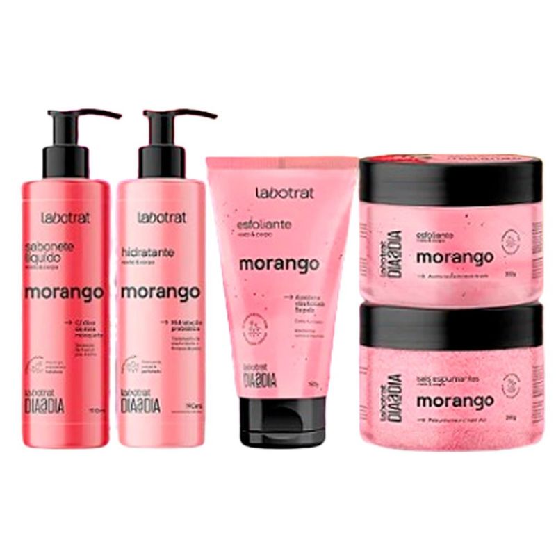 kit experiência banho labotrat morango 5 itens (mp)