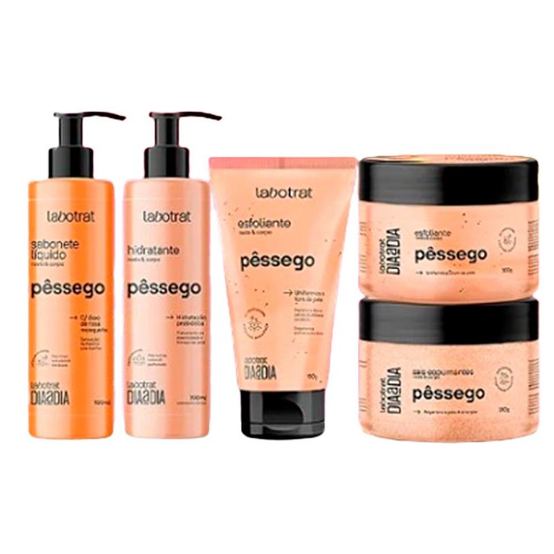 kit experiência banho labotrat pêssego 5 itens (mp)
