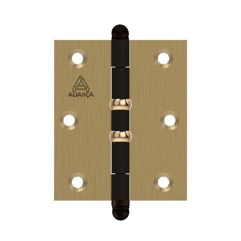 dobradiça pino bola e anel aliança 3"x2.1/2" 81500a bronze latonado (mp)