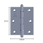 dobradiça pino bola aliança 3.1/2"x2.1/2" (1,50) 81500b zincado (mp)