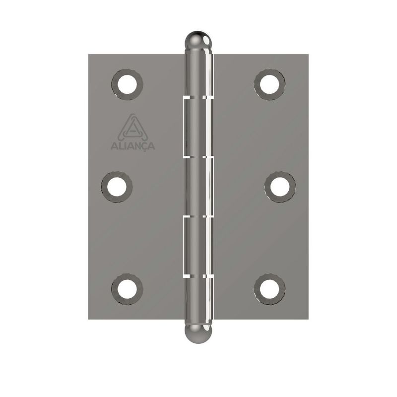 dobradiça pino bola aliança 3.1/2"x2.1/2" (1,50) 81500b niquelado (mp)