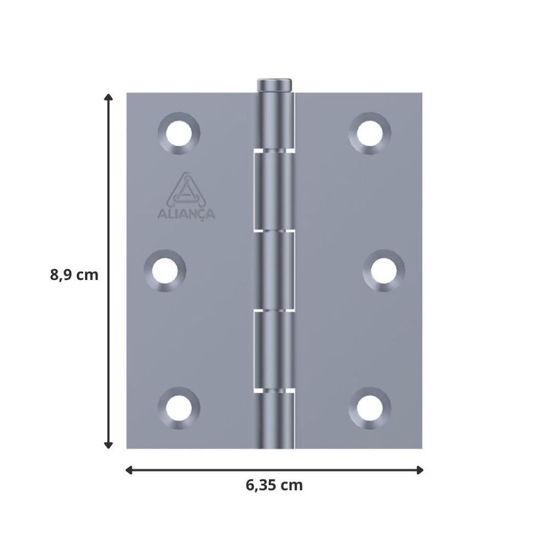 dobradiça pino reversível aliança 3.1/2"x2.1/2" (1,50) 81500c zincado (mp)