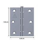 dobradiça pino reversível aliança 3"x2.1/2" (1,50) 81500c zincado (mp)