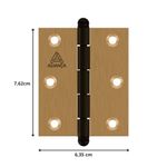 dobradiça pino bola aliança 3"x2.1/2" (1,50) 81500b bronze latonado (mp)