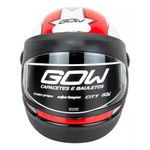 capacete gow interlagos vermelho e prata 56 (mp)