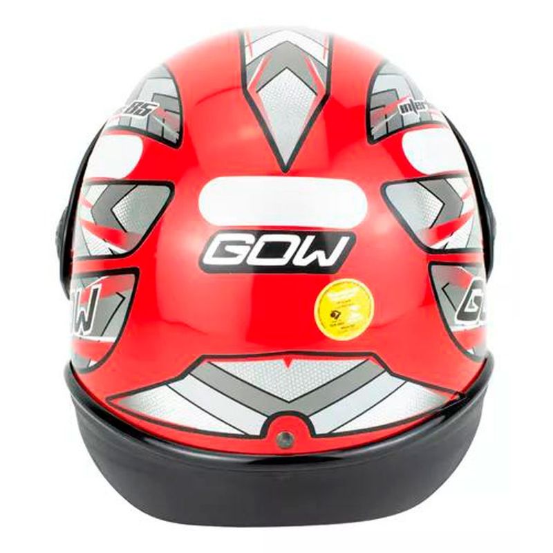 capacete gow interlagos vermelho e prata 56 (mp)
