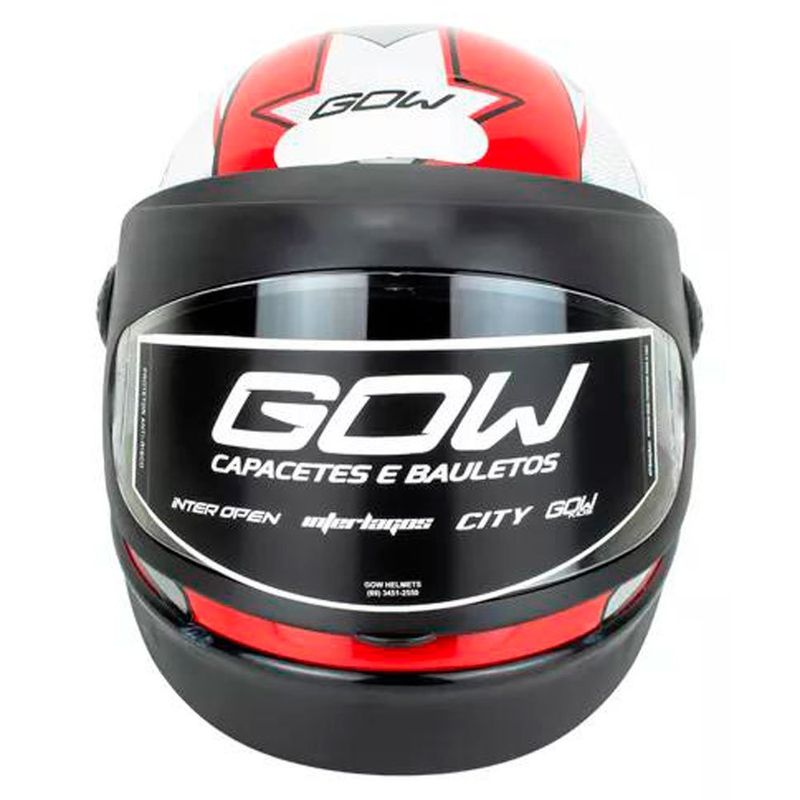 capacete gow interlagos vermelho e prata 62 (mp)