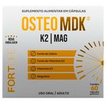 osteo mdk 60 cápsulas cálcio magnésio vitamina d3 e k2 fortlife