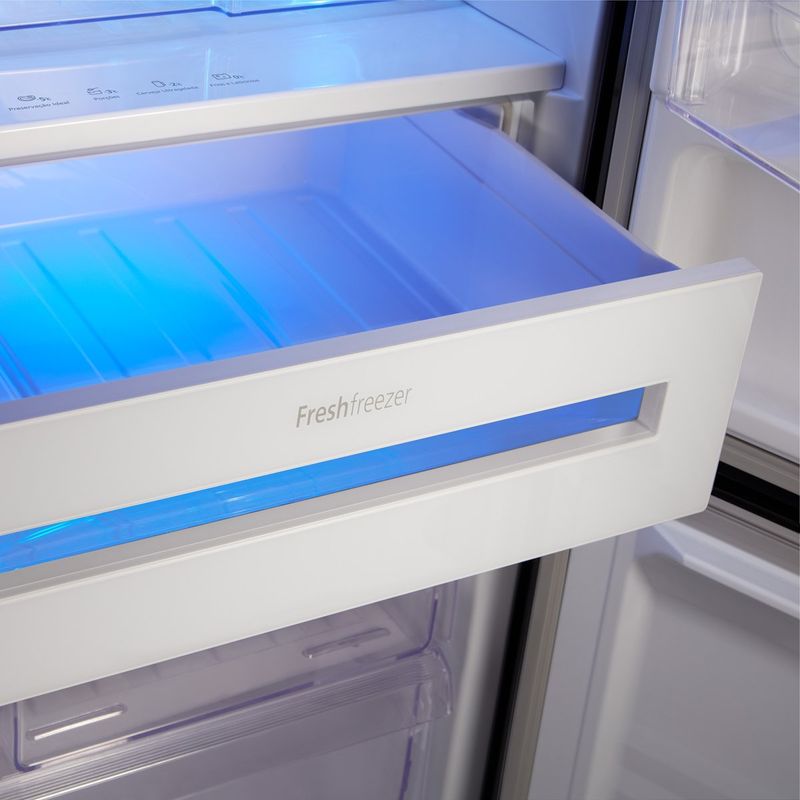 geladeira panasonic frost free 480l a+++ aço escovado - nr-bb71pvfx