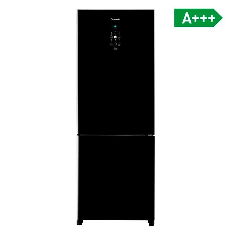 geladeira panasonic frost free 397l a+++ black glass nr-bb41gv1b
