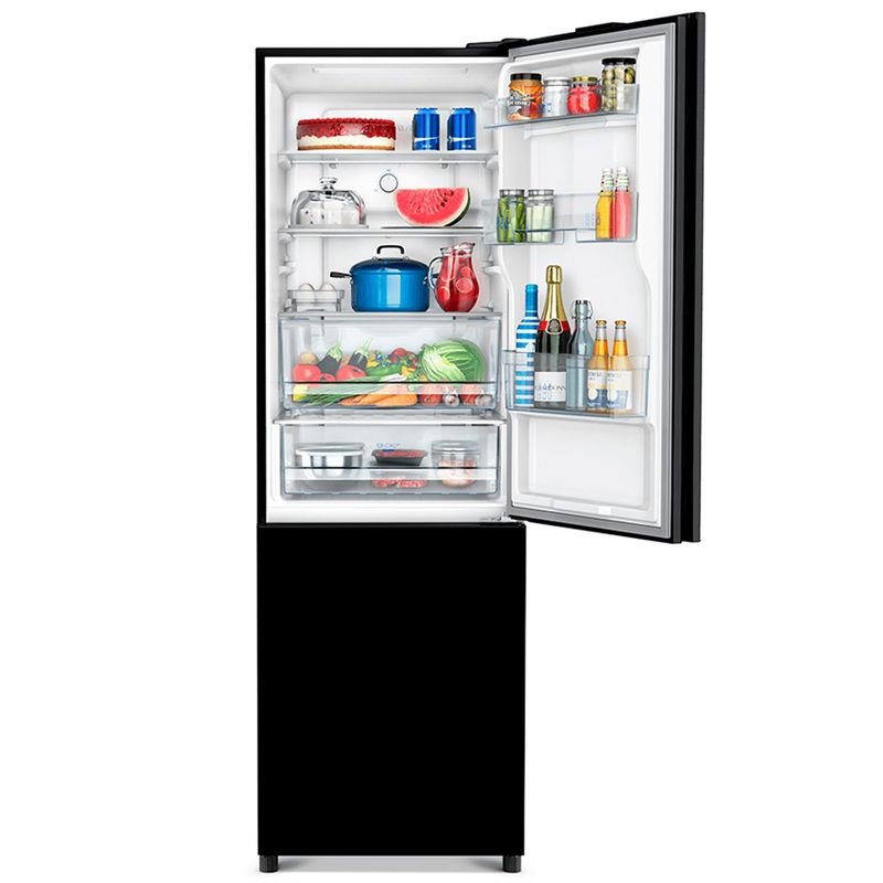 geladeira panasonic frost free 397l a+++ black glass nr-bb41gv1b
