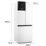 geladeira electrolux frost free inverter 480l 127v efficient autosense 3 portas branco im7
