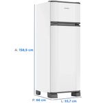 geladeira 2 portas esmaltec 276 litros inverter branco rcd34 pro