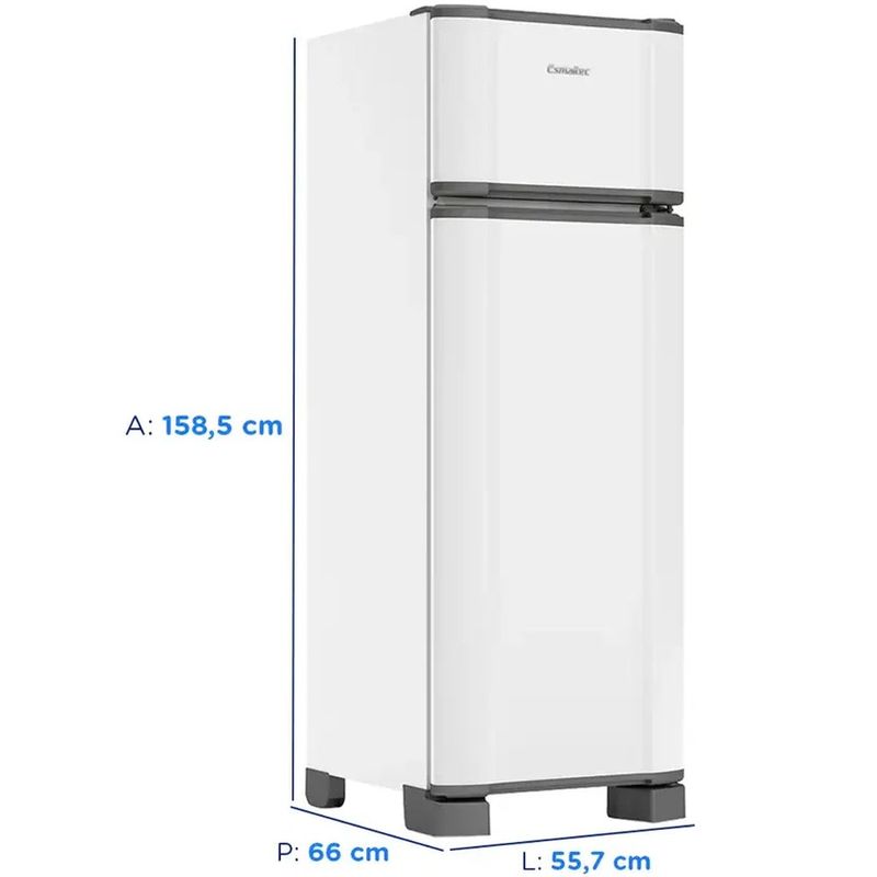 geladeira 2 portas esmaltec 276 litros inverter branco rcd34 pro