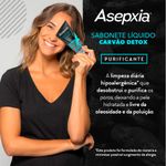 sabonete líquido asepxia carvão detox purificante 150ml