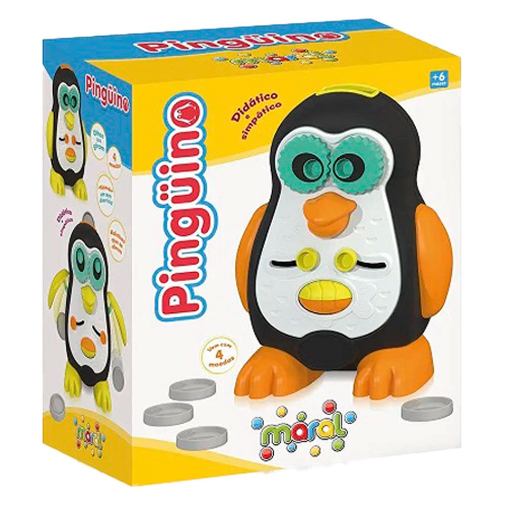 penguinmama  Pinguim de Pelúcia 20cm em Poliéster Fizzy