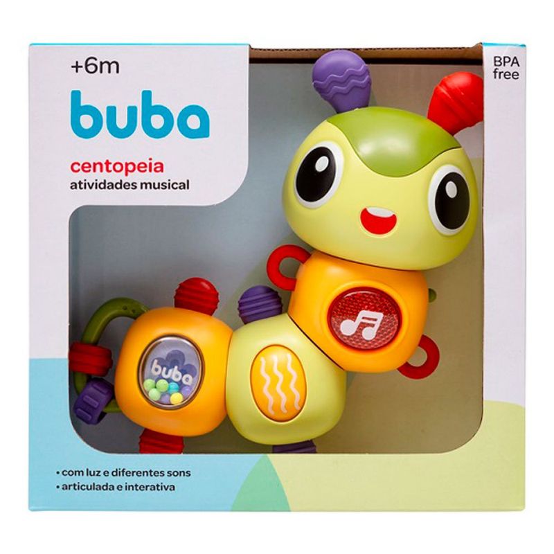 centopeia musical de atividades com luz buba 17002 (mp)
