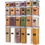 conjunto 24 potes vtopmart herméticos preto a-mbi