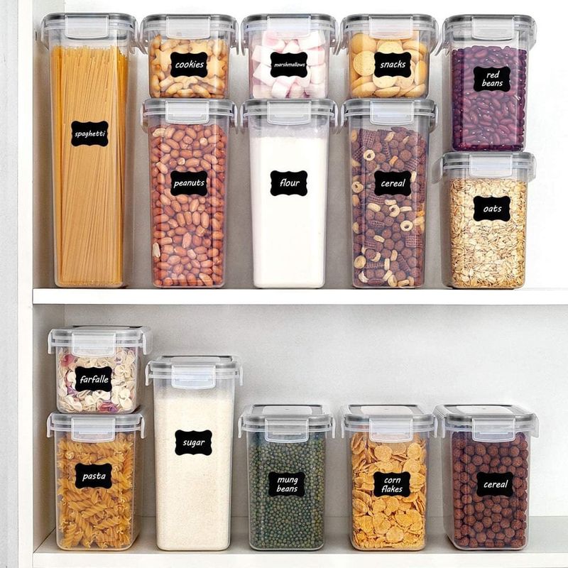 conjunto 24 potes vtopmart herméticos preto a-mbi