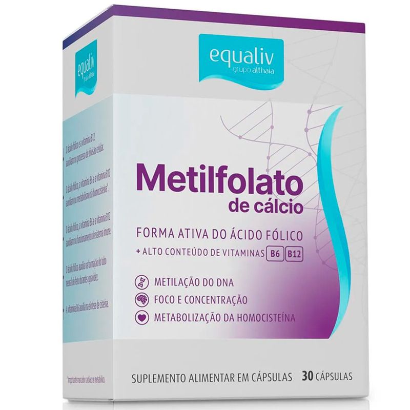 metilfolato de cálcio 30 cápsulas equaliv