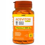 aceviton vitamina c 500mg imunidade 60 comprimidos mastigáveis sabor laranja cimed