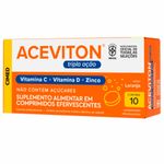 aceviton tripla ação 10 comprimidos efervescentes vitaminas c, d e zinco sabor laranja cimed