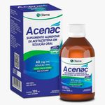 acenac 40mg/ml 120ml suplemento alimentar de acetilcisteína solução oral sabor menta e cereja