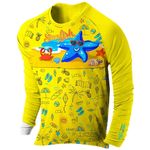 blusa infantil proteção solar uv50+ prolife starfish 8 anos 120537 (mp)